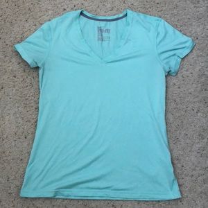 Light blue Nike dry fit V-neck